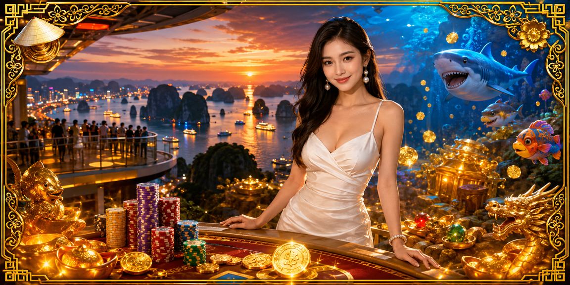 Người dùng sử dụng ứng dụng casino trực tuyến tại vịnh Hạ Long trên thiết bị di động